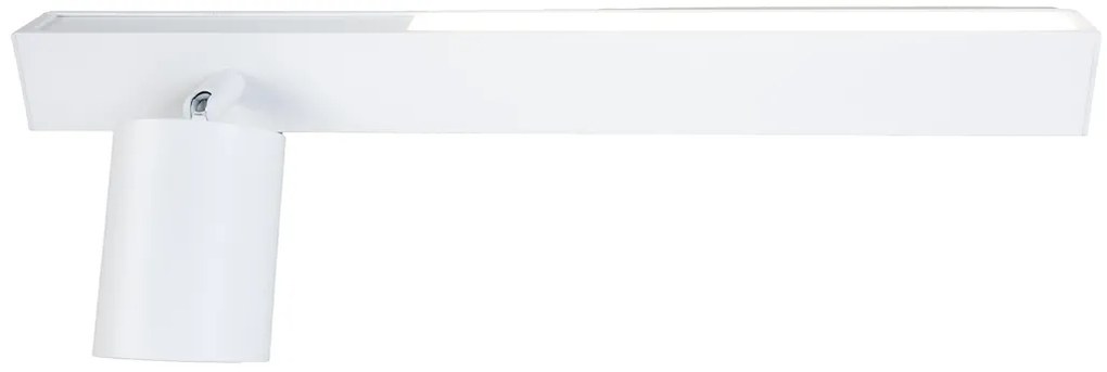 Nástenné svietidlo Magnet Left, 1x biele kovové tienidlo + 1x LED 5W, w