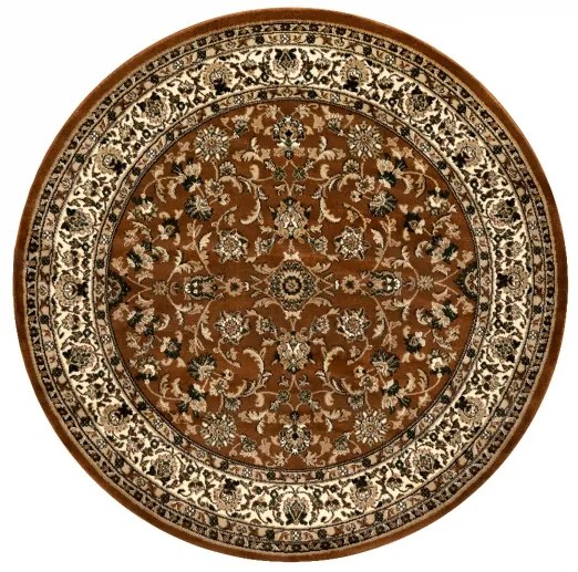 Okrúhly koberec ROYAL ADR vzor 1745 hnedý