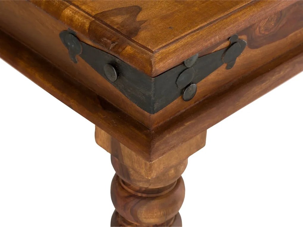 furniture-nabytek.cz - Masivní jídelní sestava Merlin I z palisandru, lakovaná, hnědá – stůl 180x90 cm, lavice a 4 židle