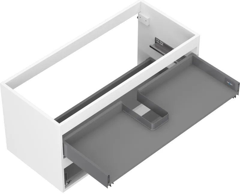 Mexen Box-A, závesná skrinka 100 cm, 2 zásuvky, biela matná, 91AX0-1000-470-2-01