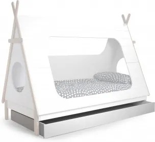 Zásuvka pro dětskou postel TIPI 90 x 200 cm s roštem,bílá woood 380100-W