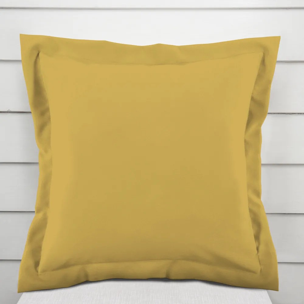 Biante Dekoračná obliečka na vankúš s lemom Rongo RG-098 Horčicová 60 x 60 cm