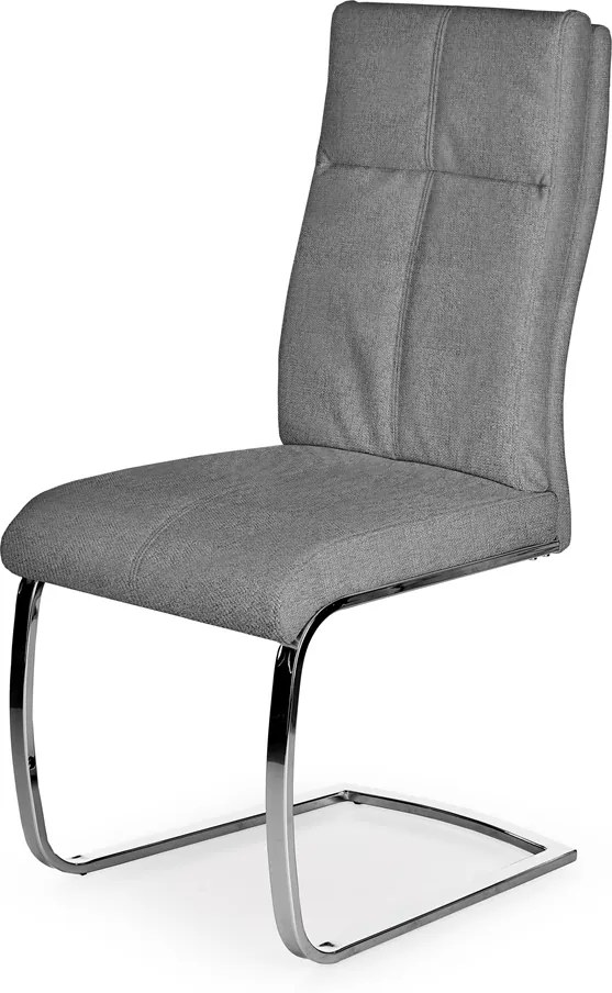 HALMAR K345 jedálenská stolička sivá / chróm