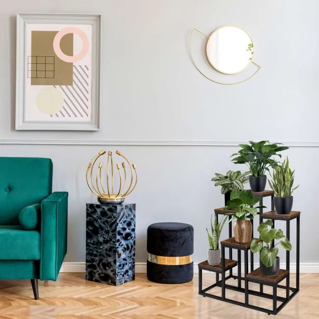 Stojan na kvety BELGAR RUSTIC čierny