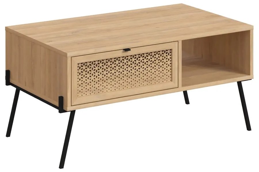 Konferenčný stolík v dekore duba v prírodnej farbe 60x100 cm Ecrin – Marckeric