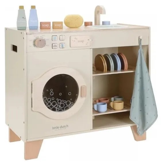 Little Dutch - Drevená práčka s príslušenstvom