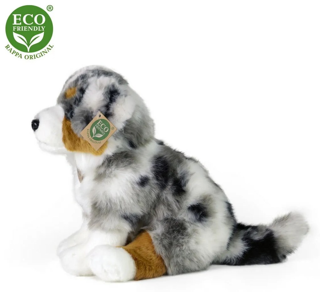 Rappa Plyšový austrálsky ovčiak sediaci, 30 cm ECO-FRIENDLY