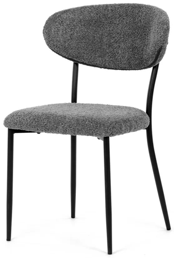 Jídelní židle, šedá, látka bouclé, CT-W1021 GREY2