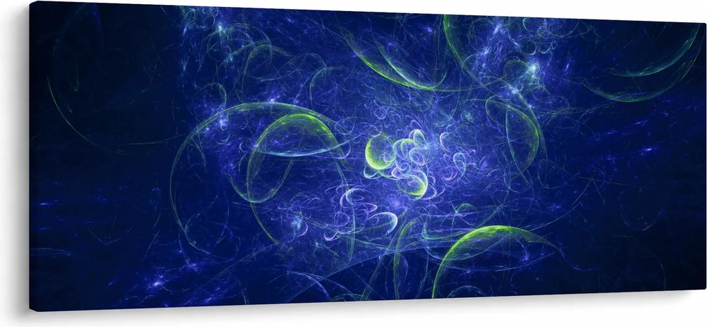 Obraz - modrá abstrakcia (120x50 cm)