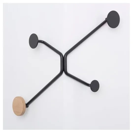 Čierny nástenný vešiak na vonkajší roh Gazzda Hook