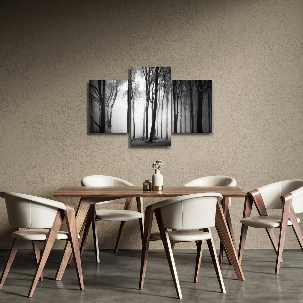 Obraz - Vlk v temnom lese (90x60 cm)