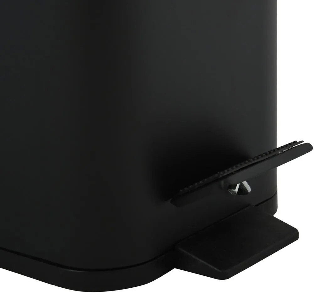 Matne čierny nášľapný oceľový odpadkový kôš 5 l Erik – Spirella