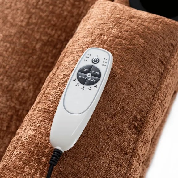 Masážne polohovateľné kreslo ARIEN hnedý zamat - vintino.sk