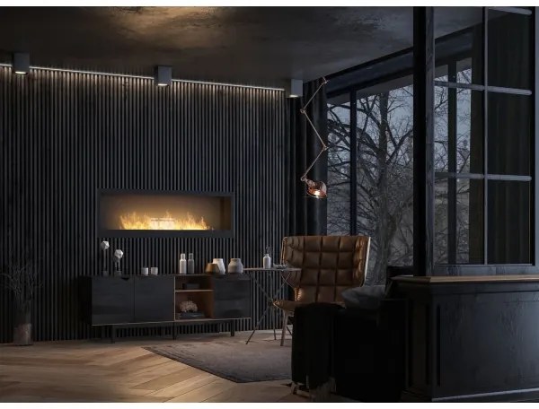 InFire - Vstavaný BIO krb 150x50 cm 4,2kW čierna