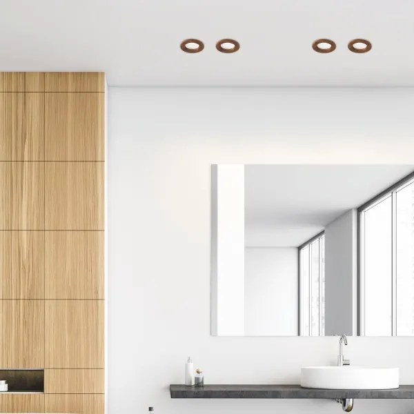 LED Podhľadové svietidlo WOODY SPOT LED/5,5W/230V 4000K čerešňa Ø10 cm