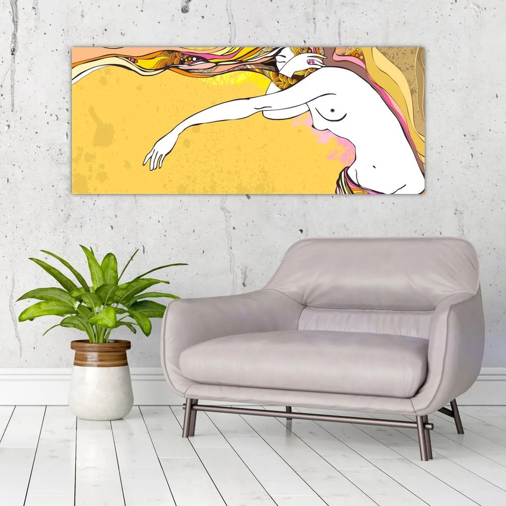 Obraz - Dievča (120x50 cm)
