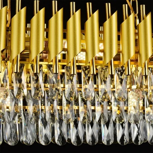 Brilagi - Luster na reťazi ECLIPSE 10xE14/10W/230V 78x28 cm zlatý