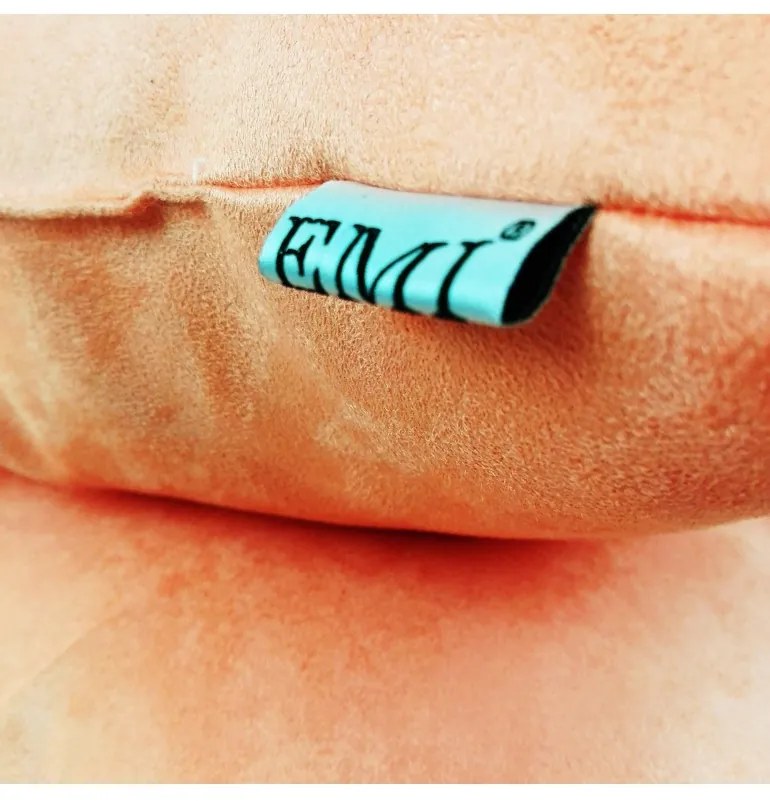 Vankúš svetlooranžový semiš EMI, Vankúš 45x45 cm