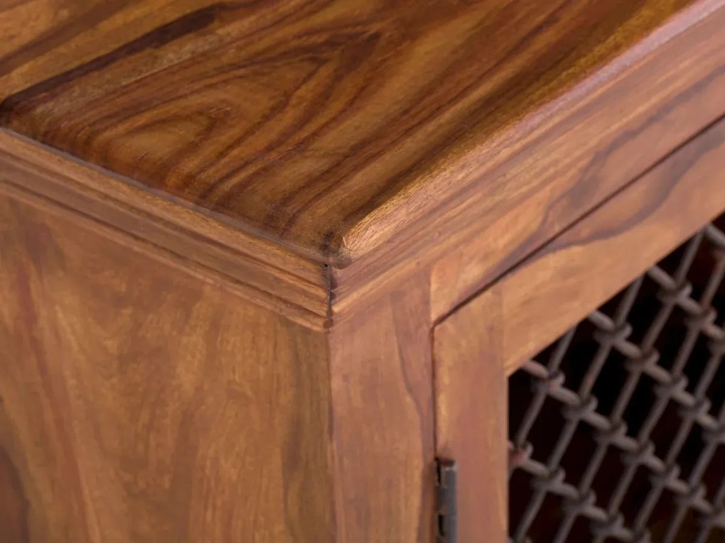 furniture-nabytek.cz - Masívny príborník Merlin II, lakovaný, hnedý – 180×45×90 cm