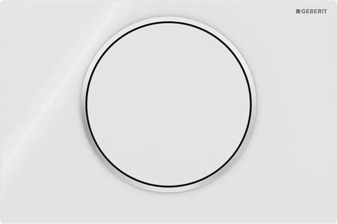 Geberit 115.758.KJ.5-Splachovacie tlačidlo Sigma10 24,6x16,4 cm biela/lesklý chróm