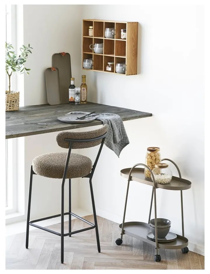 Kovový servírovací stolík na kolieskach 27,5x60 cm Empoli – House Nordic