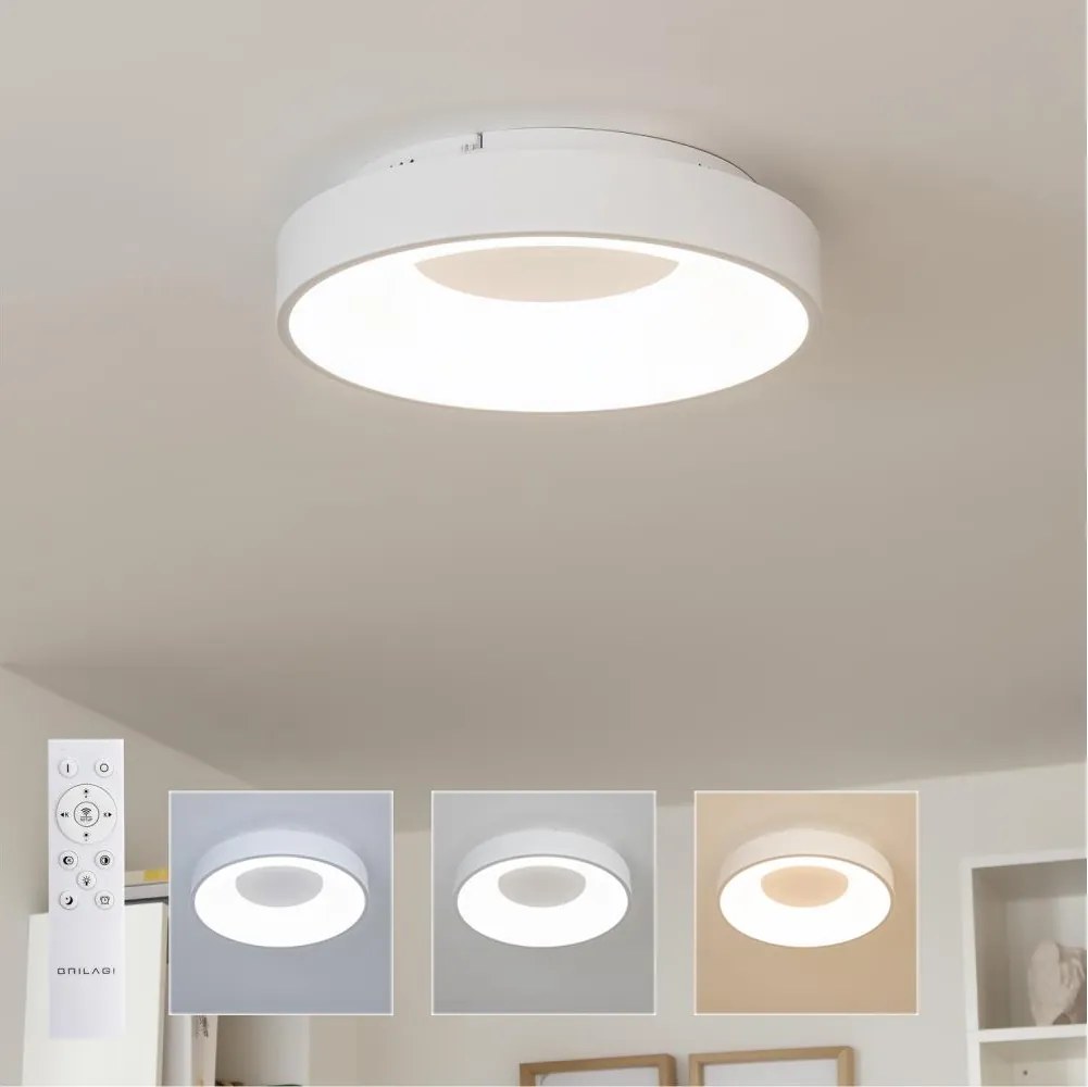 Brilagi - LED stmievateľné stropné svietidlo FALCON II LED/67W/230V pr. 40 cm biele + diaľkové ovládanie