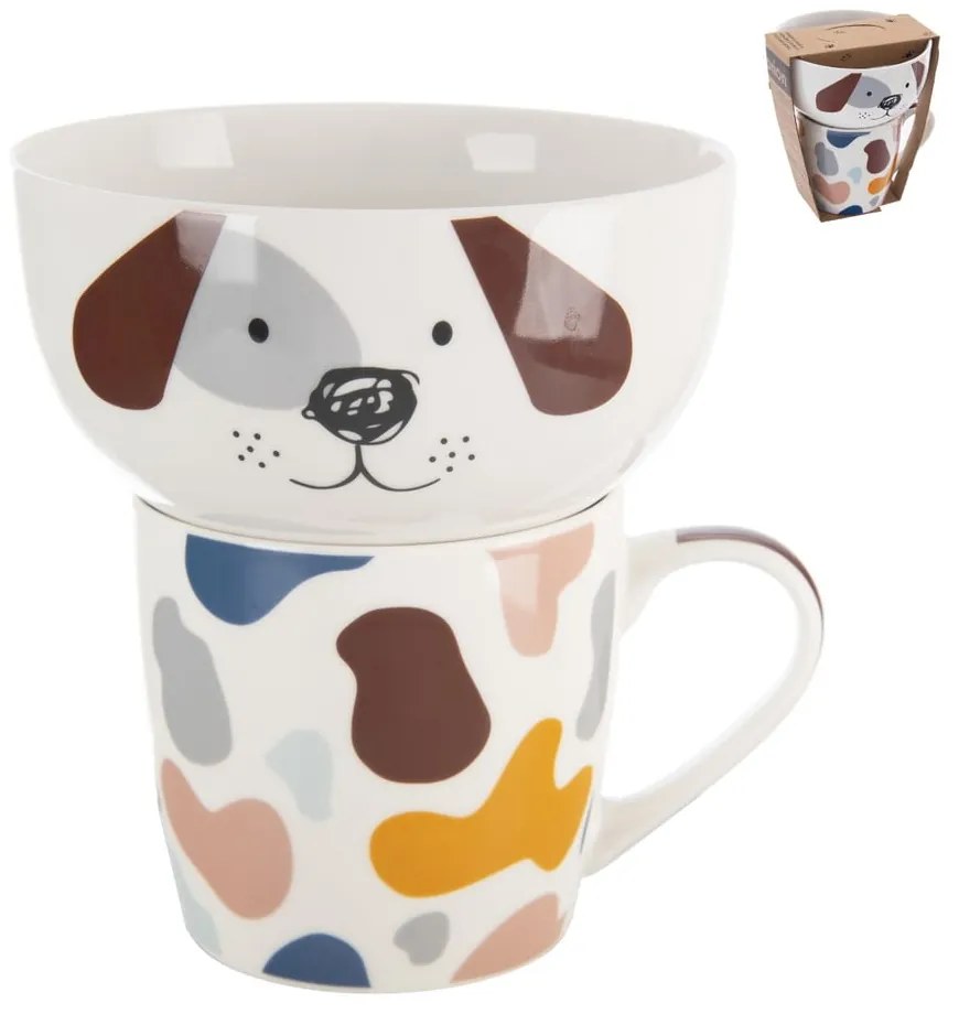 Porcelánová súprava hrnčeka a misky 2 ks 350 ml – Orion