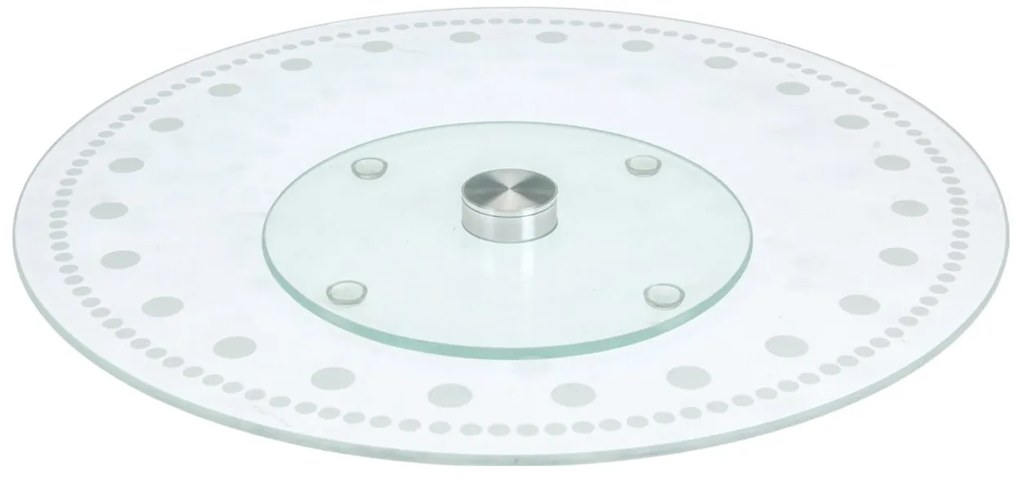 Sklenený otočný servírovací podnos Brody, (fi) 30 cm