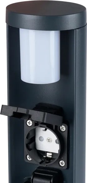 Brilagi - Vonkajšie svietidlo so 2 zásuvkami SCHUKO PILLAR 1xG9/11W/230V IP44 antracit