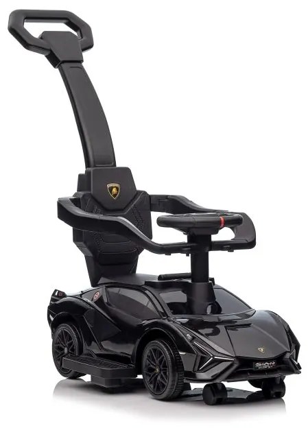 Lean Toys Detské odrážadlo Lamborghini QLS-996T s rúčkou - čierne