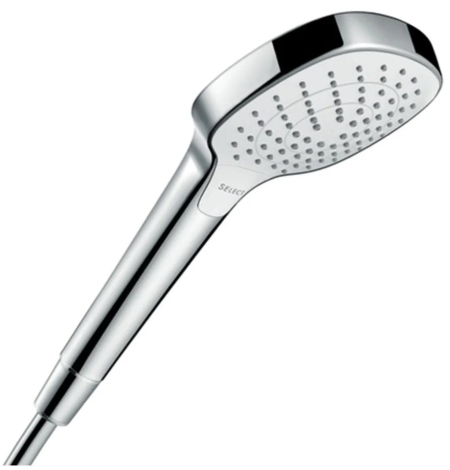 Hansgrohe Croma Select E, ručná sprcha Vario EcoSmart 9 l/min, biela/chrómová, HAN-26813400