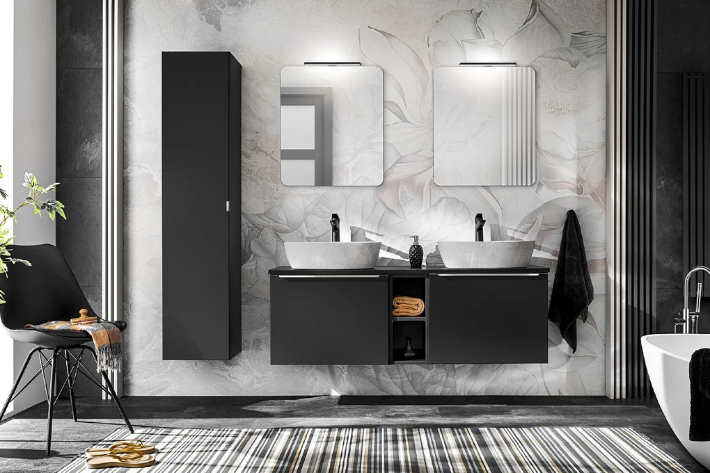 Comad Kúpeľňová skrinka pod umývadlo Santa Fe Black 60 čierna