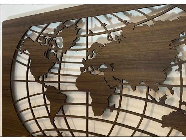 Li-Go 4709/DUB2 - LED RGBW nástenná dekorácia LED/24W/230V 125x74 cm dubová + diaľkový ovládač