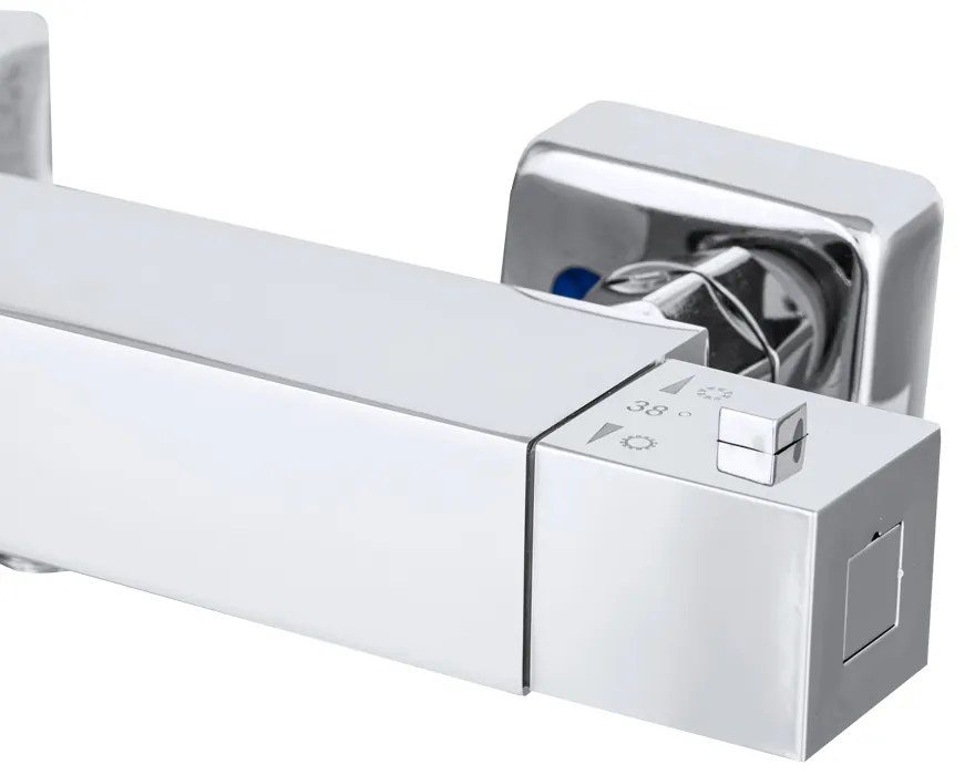 Gamma Gamma, termostatická sprchová batéria so spodným 1/2" pripojením sprchy, chrómová, GMA-BTK-CH