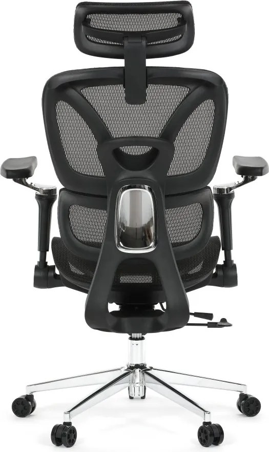 Kancelárska ergonomická stolička PORTE — sieťovina, čierna