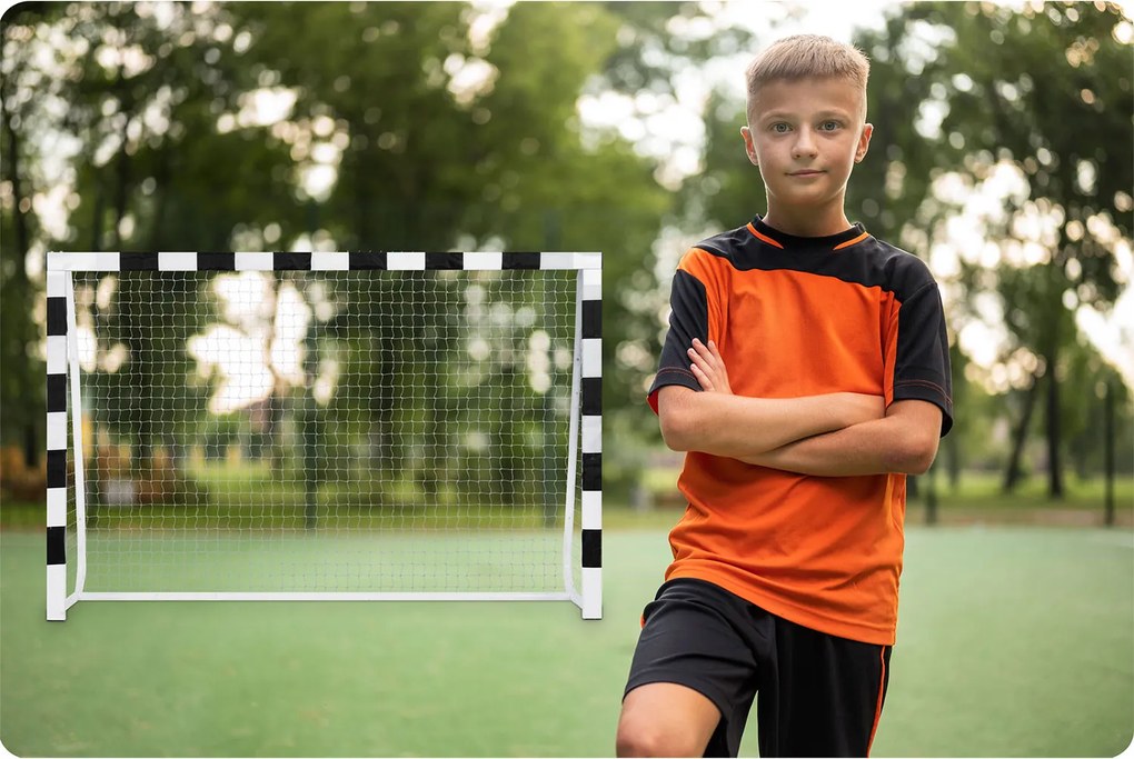 Neo-Sport Futbalová bránka 300 x 200 x 90 cm NS-465 čierna a biela