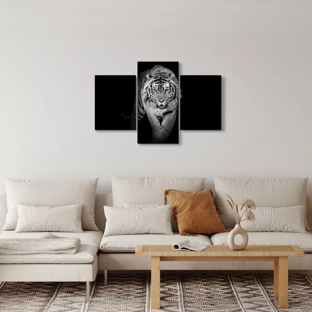 Obraz - Tiger so žltými očami (90x60 cm)