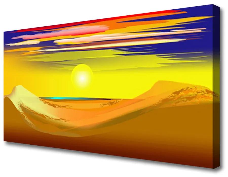 Obraz Canvas Púšť sĺnk umenie 140x70 cm