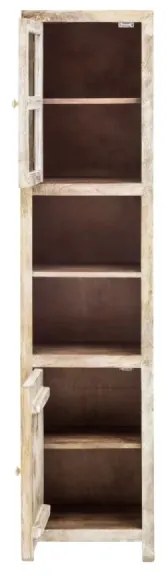 furniture-nabytek.cz - Masívna kúpeľňová skrinka Bitna z mangového dreva, lakovaná, prírodná farba – 43×35×180 cm