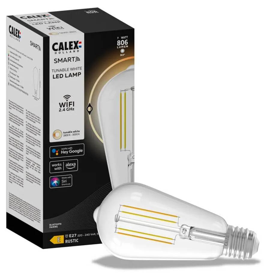 Calex Smart E27 ST64 LED 7W filament 1 800–3 000K