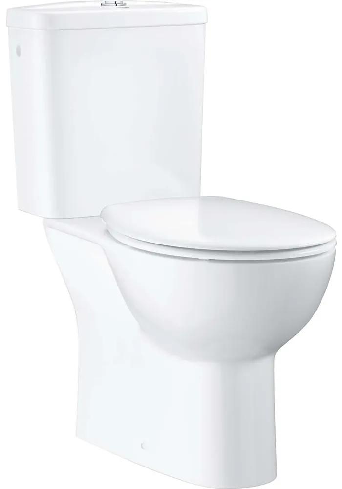 GROHE Bau Ceramic WC misa kombi Rimless s hlbokým splachovaním, spodný odpad + WC nádržka + Softclose WC sedátko, 364 x 701 x 772 mm, alpská biela, 39346000