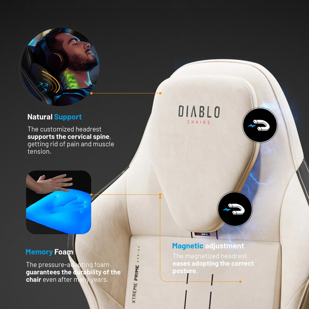 Béžové herné kreslo Diablo X.ONE Prime Desert Storm