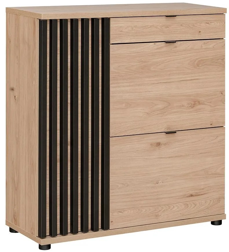 Komoda Pedro HJZ PD TYP G hickory jackson/čierna