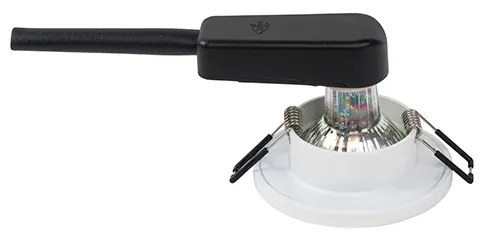 Sada 6 moderných kúpeľňových zapustených bodových svetiel biela - Shed