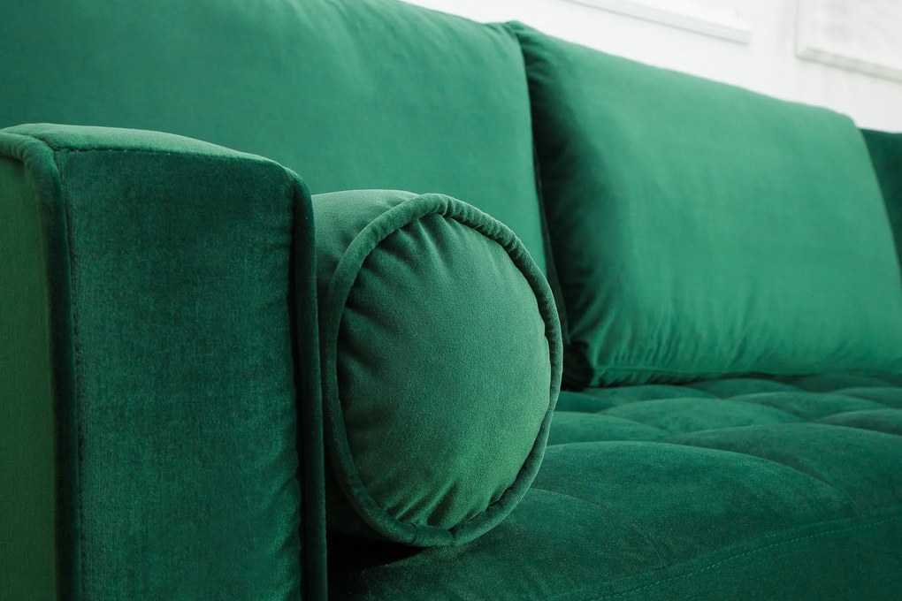 Rohová sedačka Cosy Velvet II smaragdovo zelený zamat