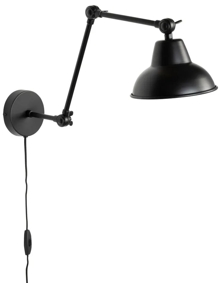 Čierne nástenné svietidlo Xavi - White Label