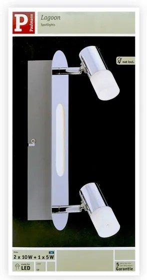 Paulmann 66647 - LED Bodové svietidlo 2xG9/10W/230V + LED/5W