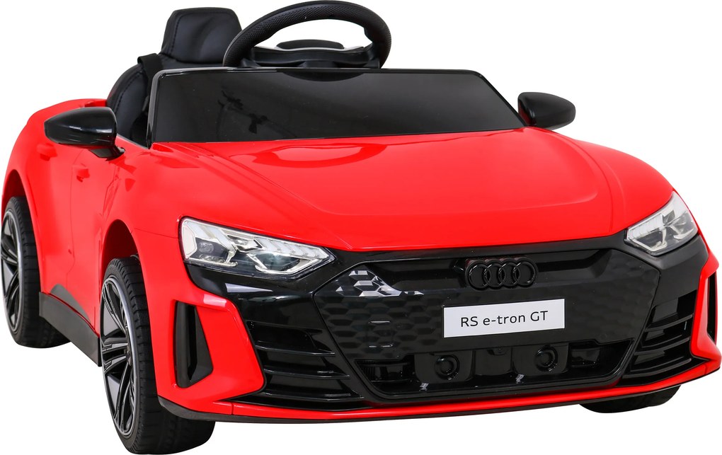 Ramiz Elektrické autíčko Audi RS E-Tron GT pre deti červené + diaľkové ovládanie + pohon 4x4 + rádio MP3 + LED + EVA