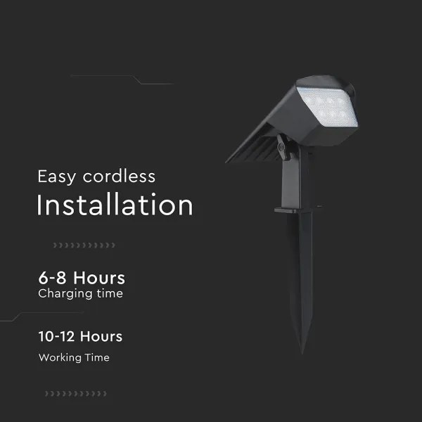 LED solárne svietidlo 2v1 LED/1,3W/3,7V 3000/4000/6400K IP65 1200 mAh