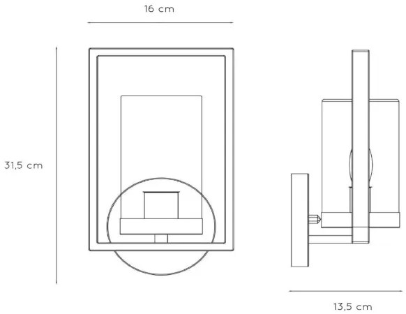 Lucide 29827/01/30 - Vonkajšie nástenné svietidlo NISPEN 1xE14/40W/230V IP44